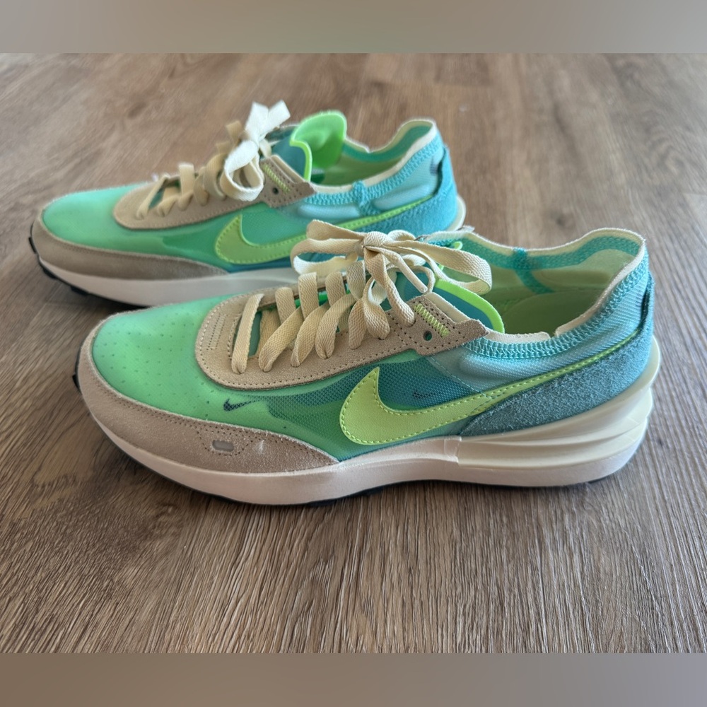 Nike Green and Beige Athletic Shoes